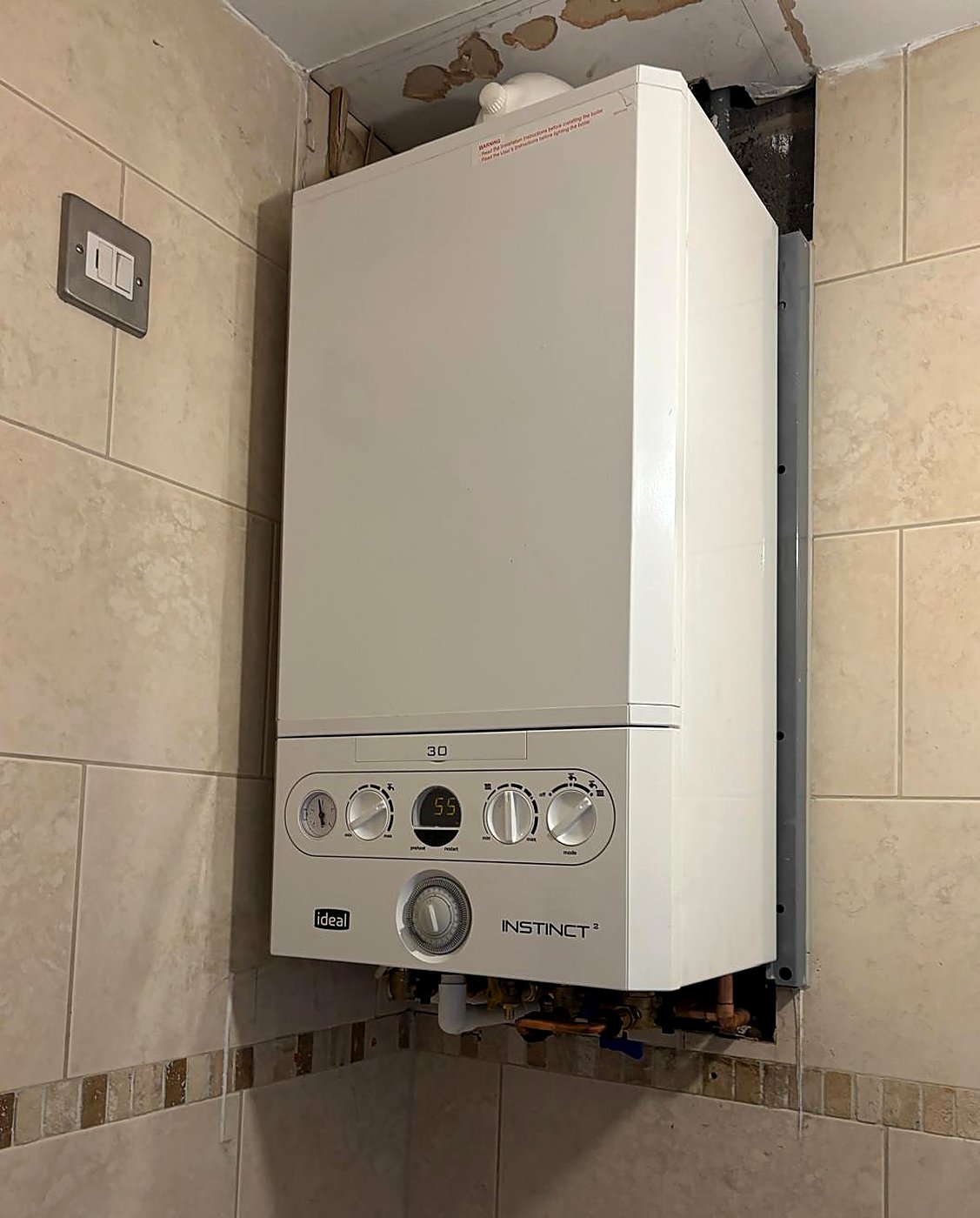 New Ideal boiler fitted, Sheffield