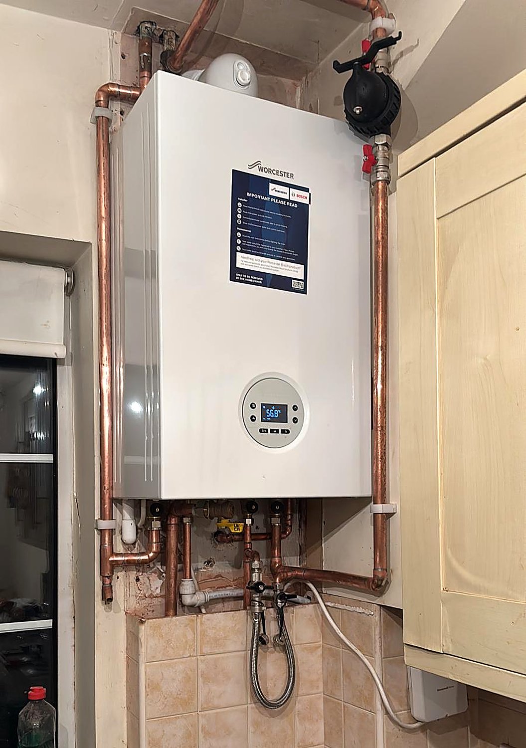 Worcester boiler installation, Sheffield