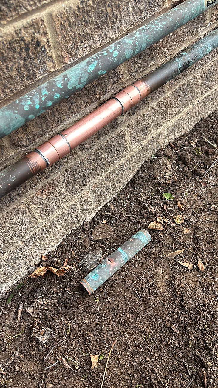Copper pipe repair, Sheffield